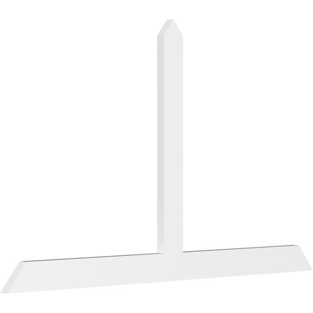 Ekena Millwork Portland Architectural Grade PVC Gable Bracket, 96"W x 56"H x 2"D x 6"F, 14/12 Pitch GBP096X56X0206POR00